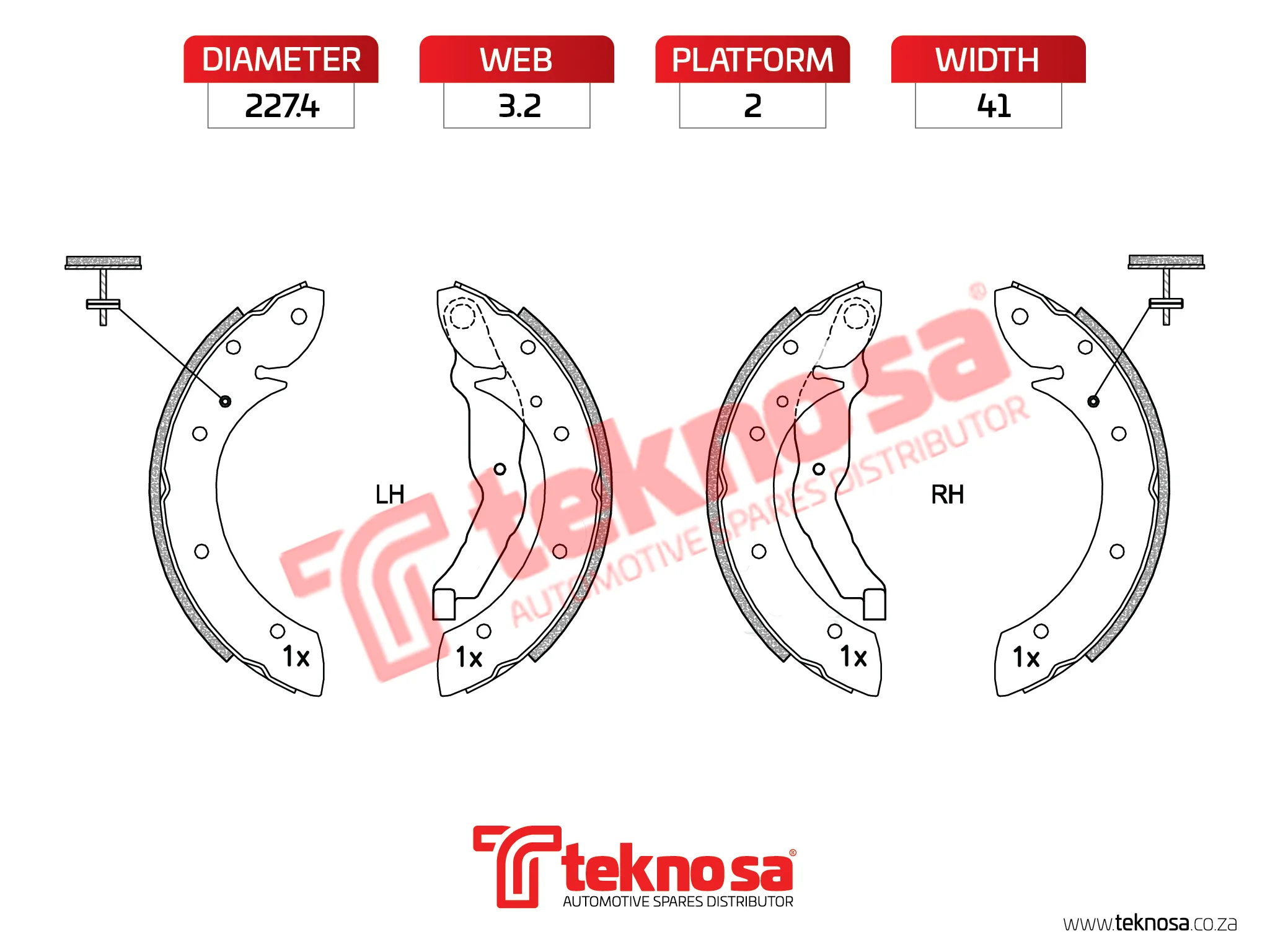 Main image of Brake Shoe - OPT552PB