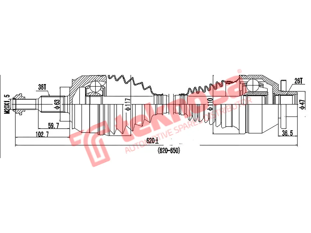Main image of Driveshaft Complete - DVW400