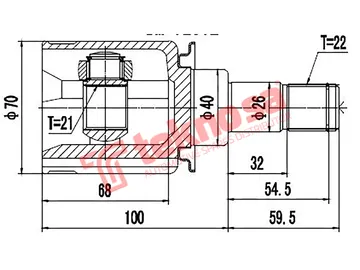 Main image of Inner Cv Joint - AU4003