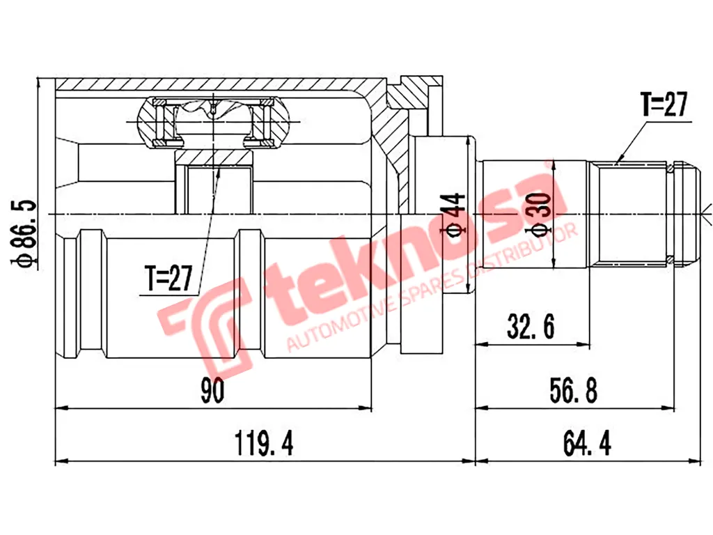 Thumbnail image of Inner Cv Joint - BM4002