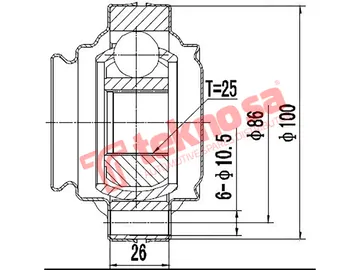 Main image of Inner Cv Joint - BM4003