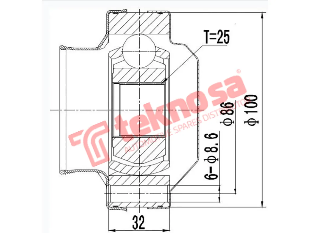 Thumbnail image of Inner Cv Joint - BM8001