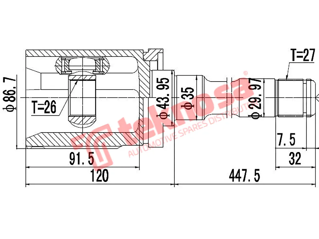 Main image of Inner Cv Joint - BM84008