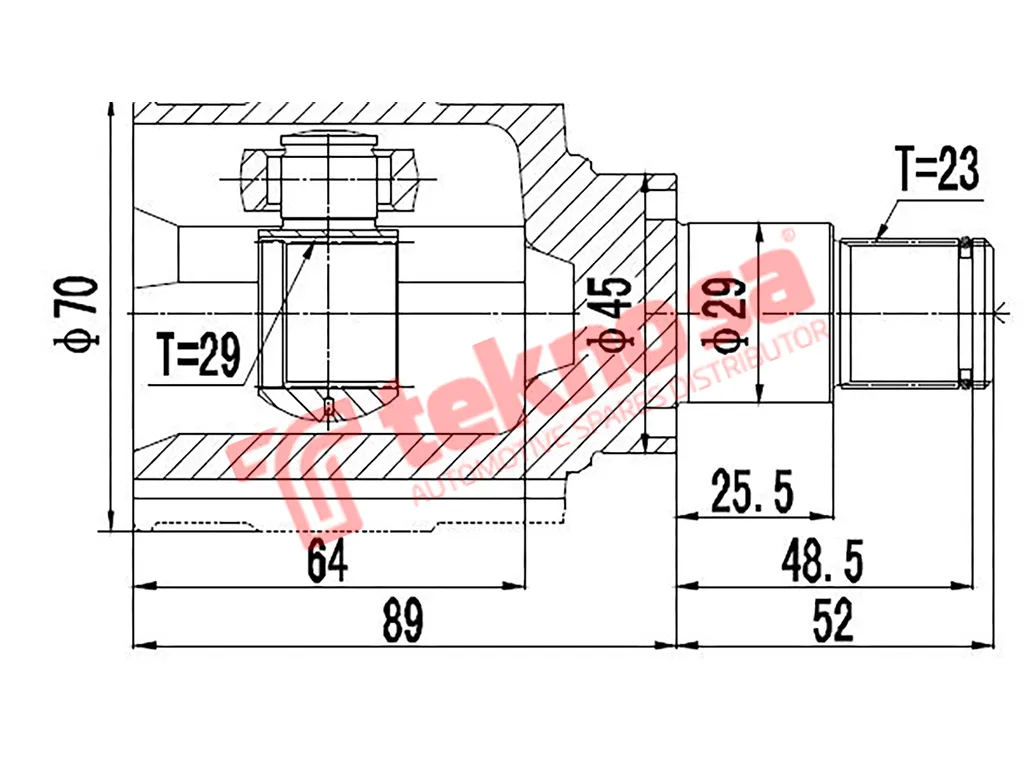 Thumbnail image of Inner Cv Joint - DA6621