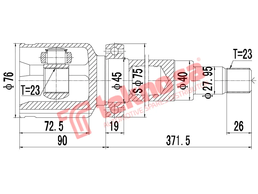 Main image of Inner Cv Joint - FD4004