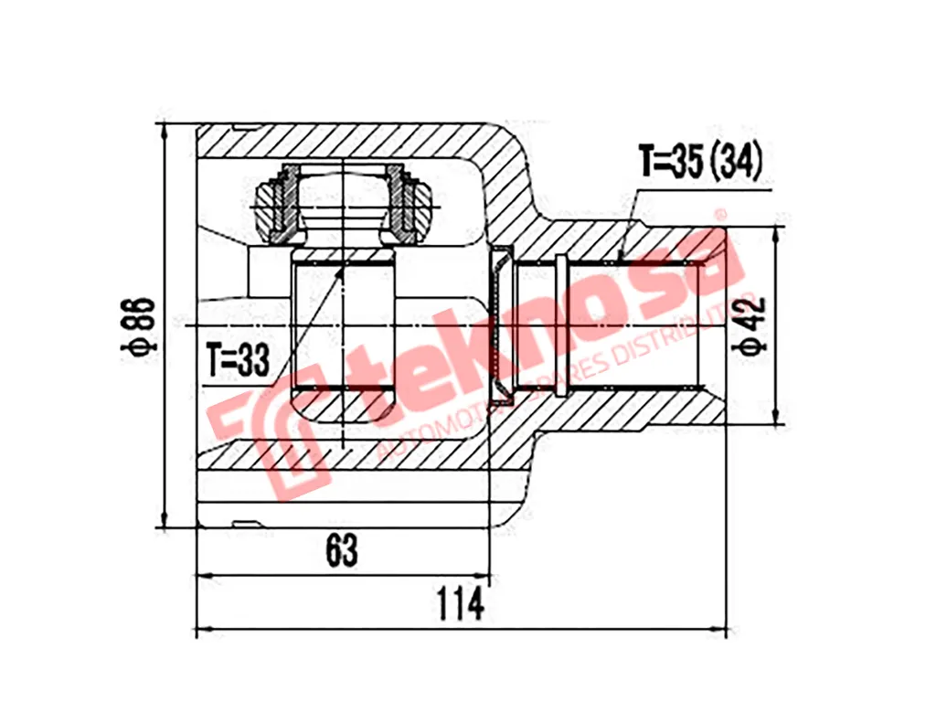 Main image of Inner Cv Joint - FD4006