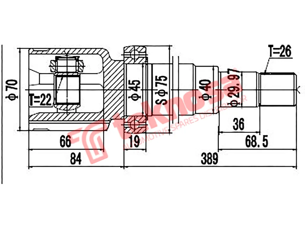 Thumbnail image of Inner Cv Joint - FD4018
