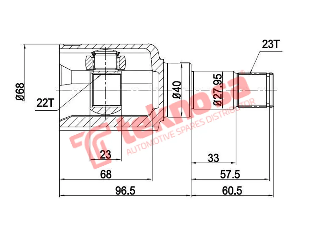 Thumbnail image of Inner Cv Joint - FD6210