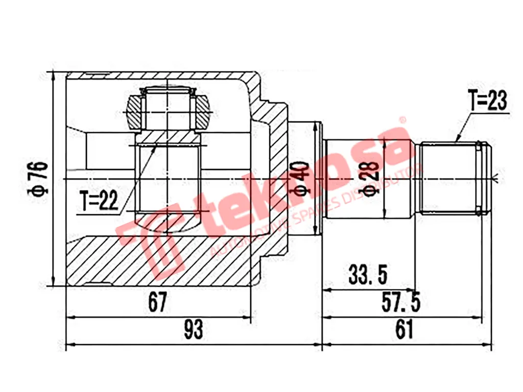 Thumbnail image of Inner Cv Joint - FD8030