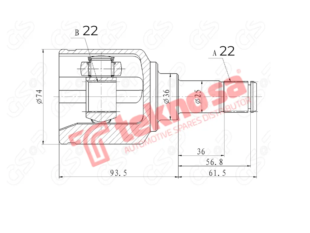 Main image of Inner Cv Joint - FI8005
