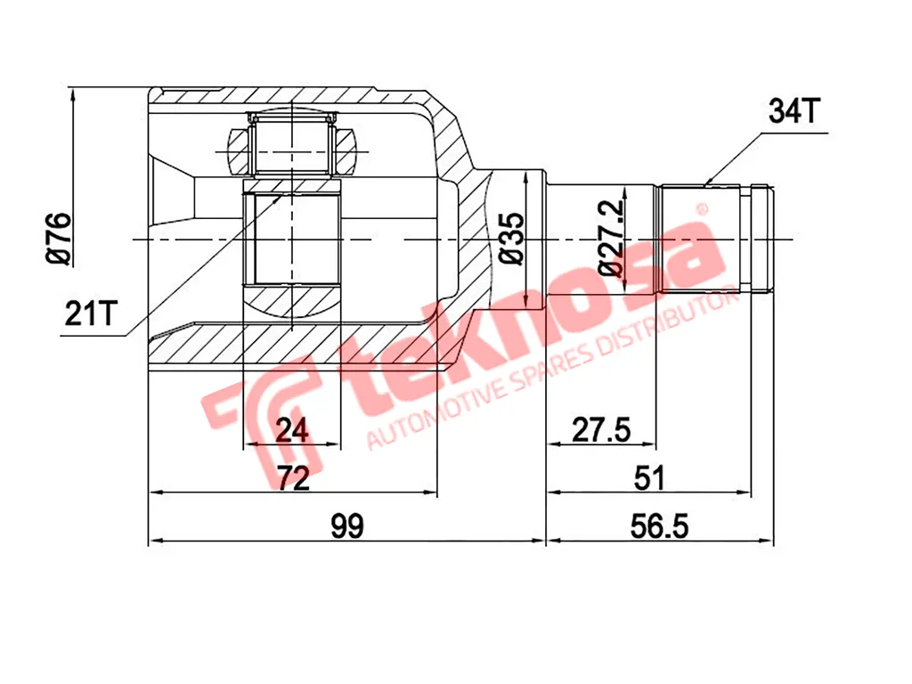 Main image of Inner Cv Joint - GM8008