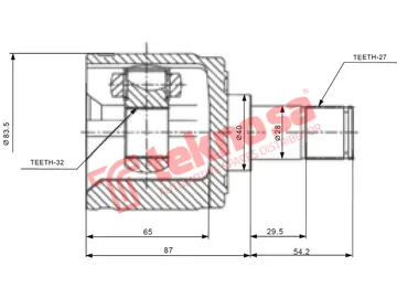 Main image of Inner Cv Joint - HO6414