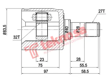 Main image of Inner Cv Joint - HO6425