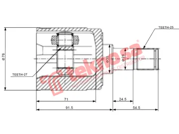 Main image of Inner Cv Joint - HO6430