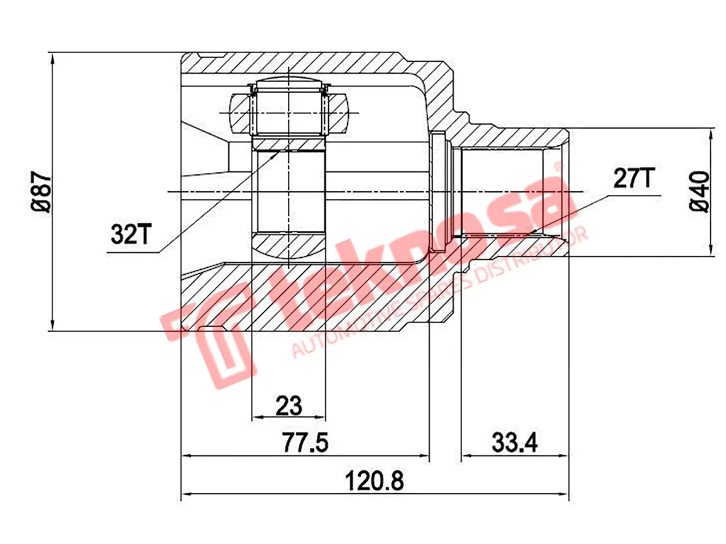 Main image of Inner Cv Joint - HO6438