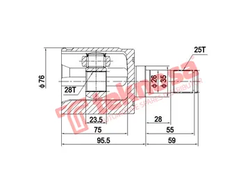 Main image of Inner Cv Joint - HO6615