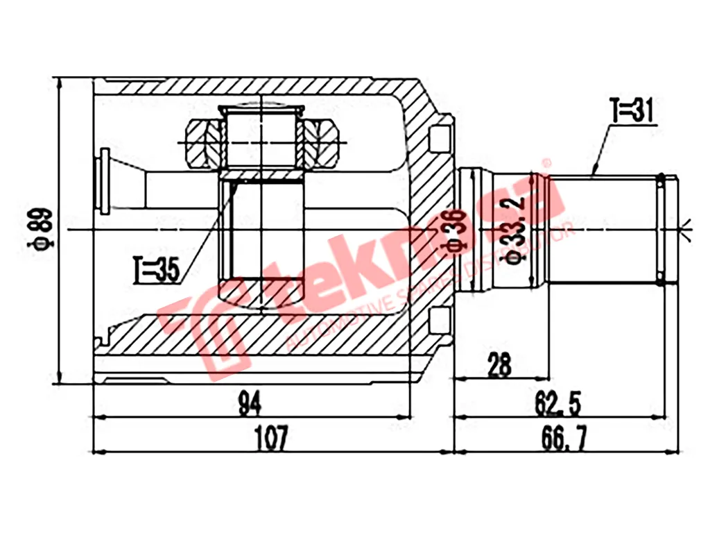Thumbnail image of Inner Cv Joint - HY4015