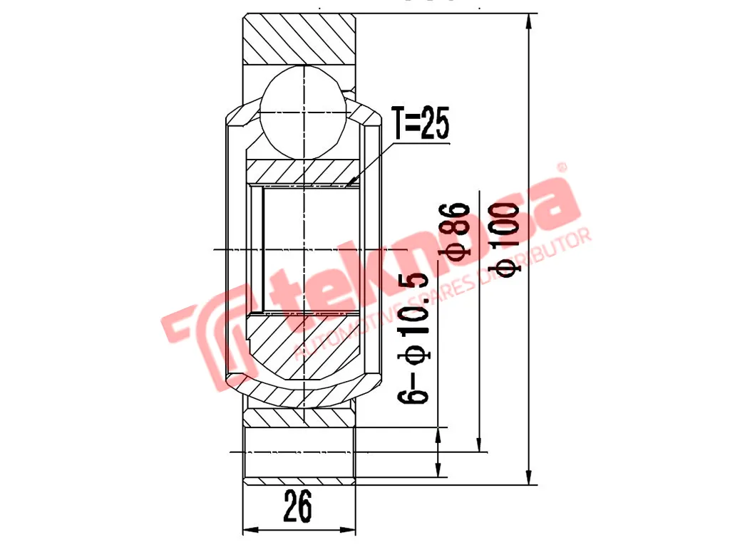 Main image of Inner Cv Joint - ME4002