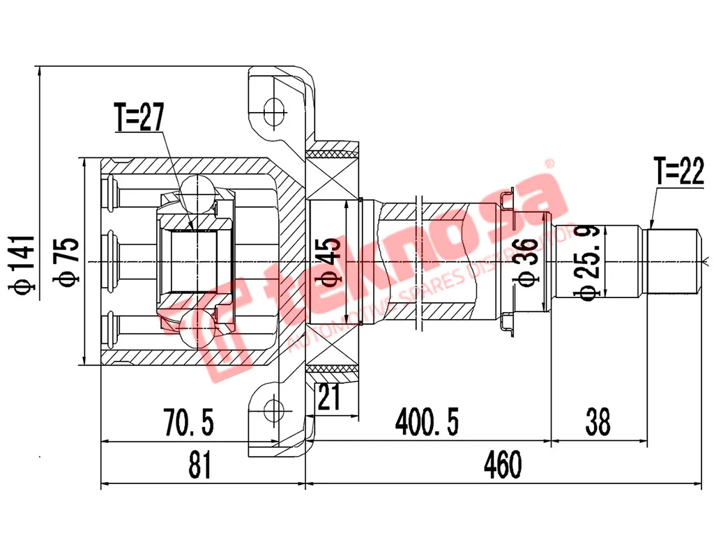 Main image of Inner Cv Joint - ME4006