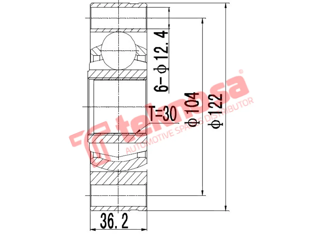 Main image of Inner Cv Joint - ME6610