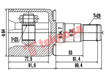 Main image of Inner Cv Joint - MI4017