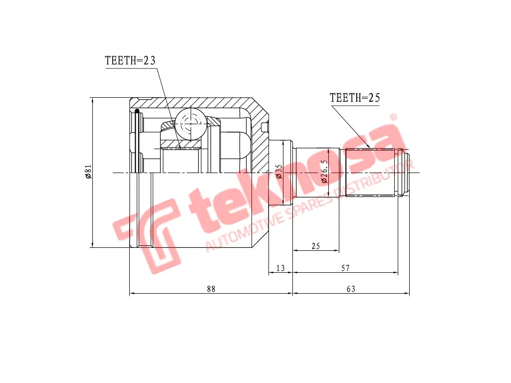Main image of Inner Cv Joint - MI6412