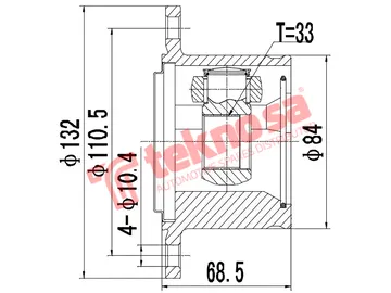 Main image of Inner Cv Joint - MI6626
