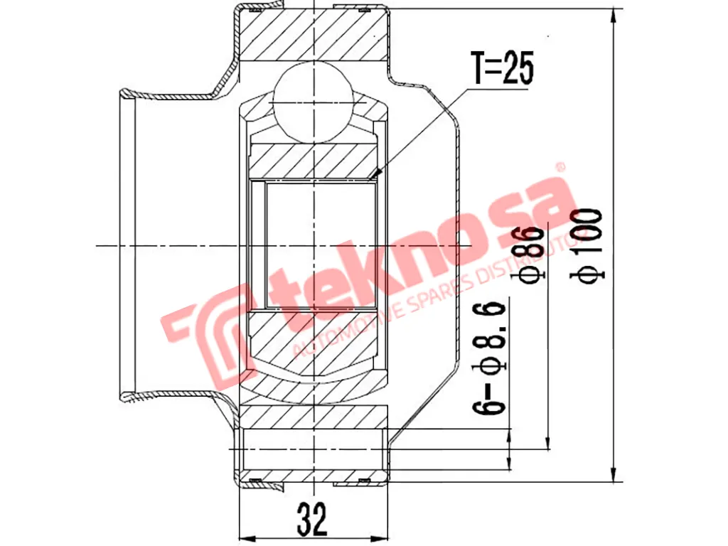 Main image of Inner Cv Joint - MO6610