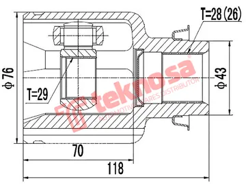 Main image of Inner Cv Joint - MZ4001