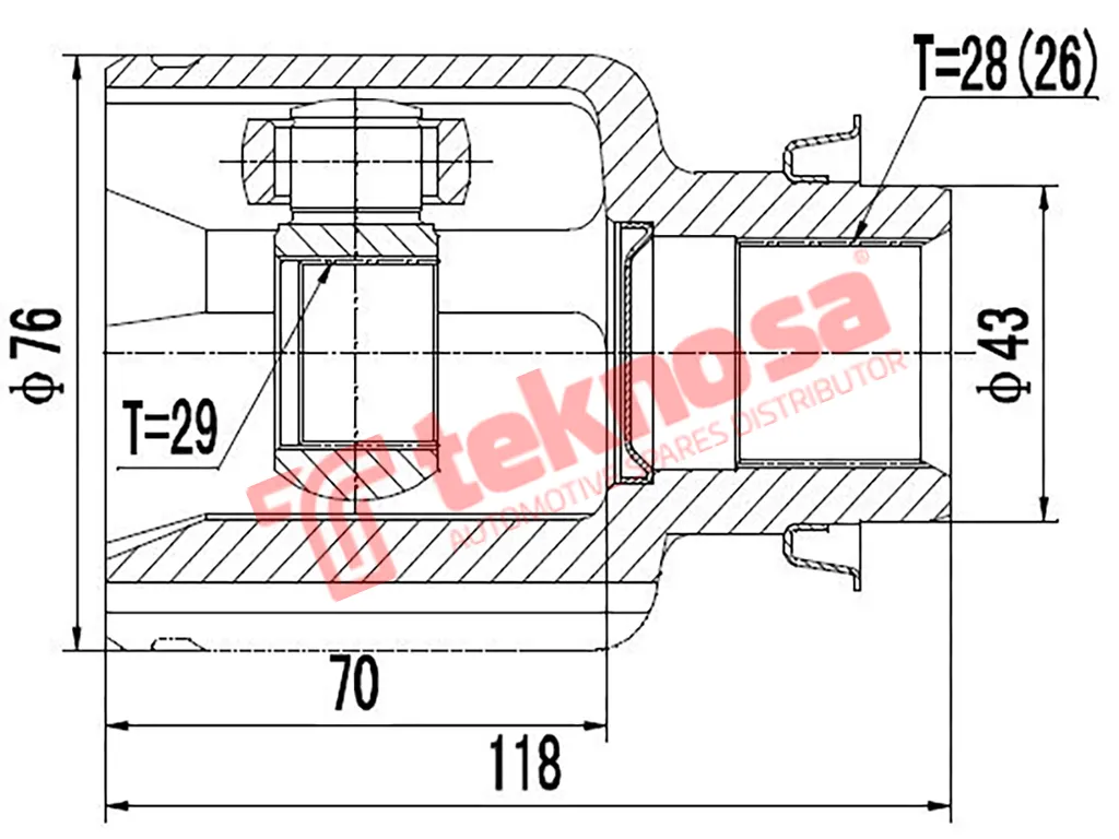 Main image of Inner Cv Joint - MZ4001