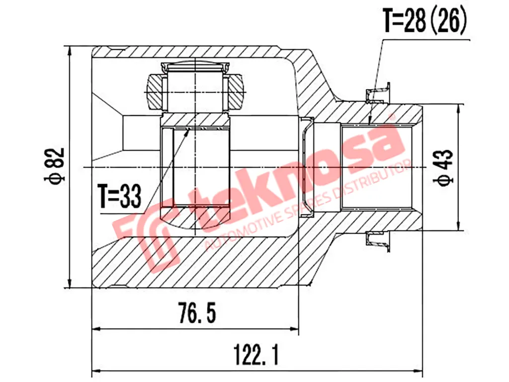 Main image of Inner Cv Joint - MZ4007
