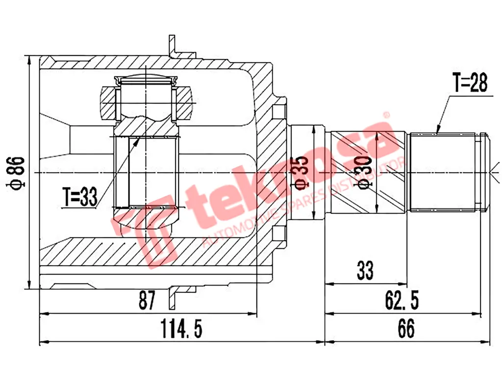 Main image of Inner Cv Joint - MZ4008