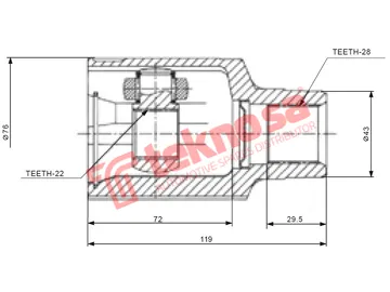 Main image of Inner Cv Joint - MZ6452