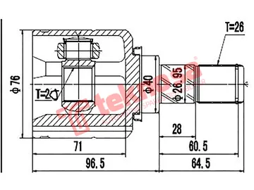 Main image of Inner Cv Joint - NI4024