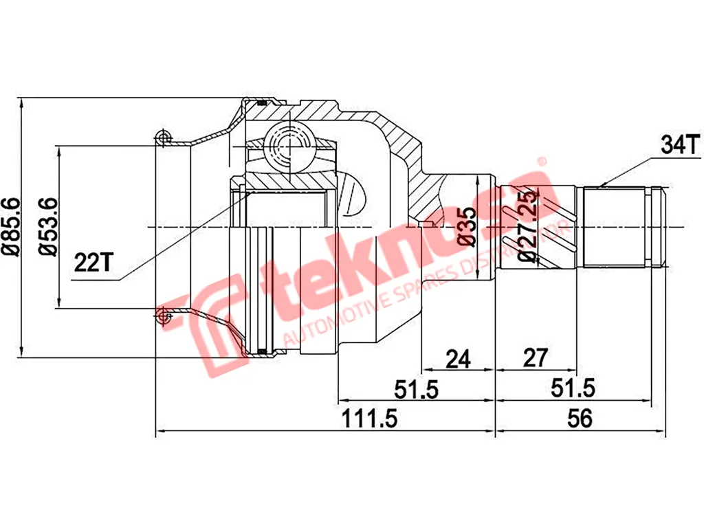 Thumbnail image of Inner Cv Joint - OP6610