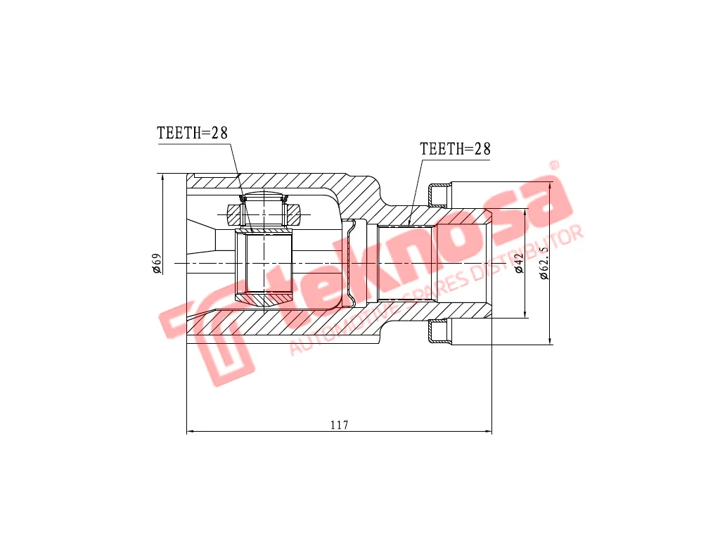 Main image of Inner Cv Joint - SU4002
