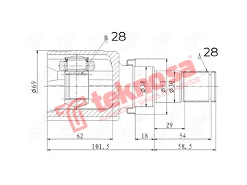 Main image of Inner Cv Joint - SU4003