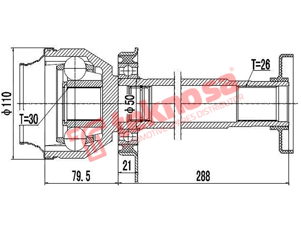 Thumbnail image of Inner Cv Joint - VW4003
