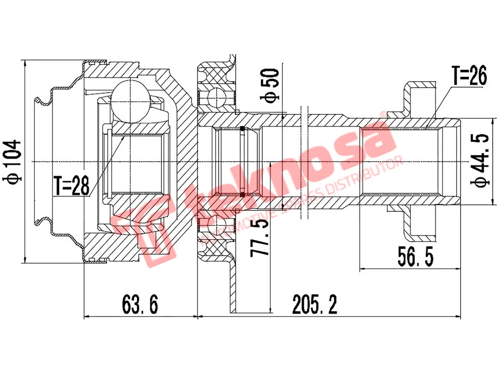 Main image of Inner Cv Joint - VW4010