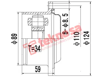 Main image of Inner Cv Joint - VW6410