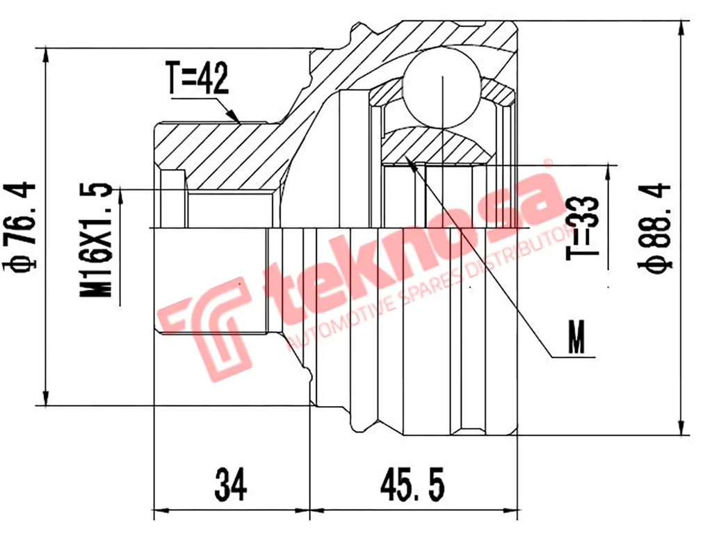 Main image of Outer Cv Joint - AD3003