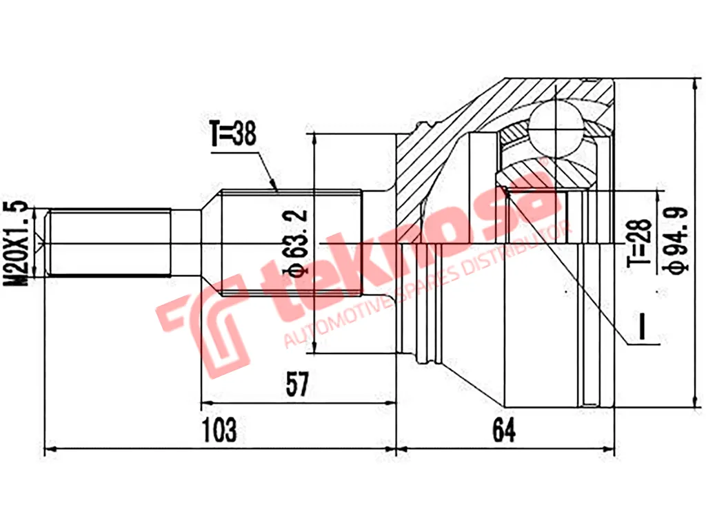 Main image of Outer Cv Joint - AD3004