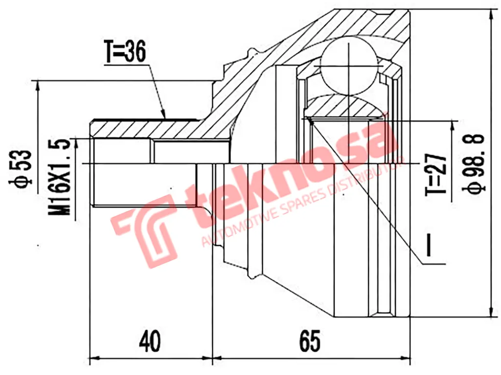 Thumbnail image of Outer Cv Joint - AD3007