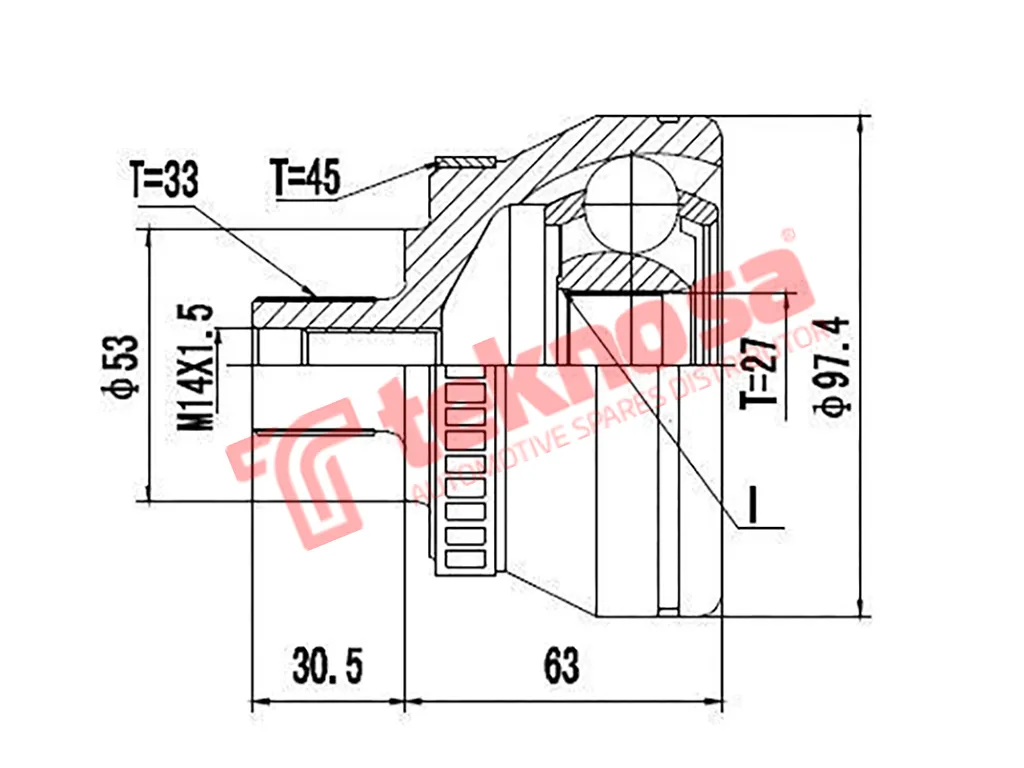 Thumbnail image of Outer Cv Joint - AD5712A