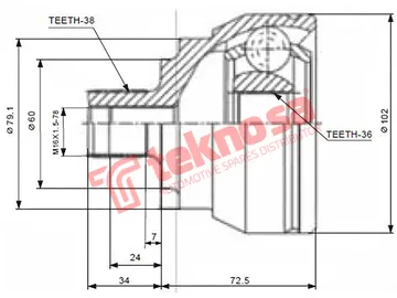 Main image of Outer Cv Joint - AD5713