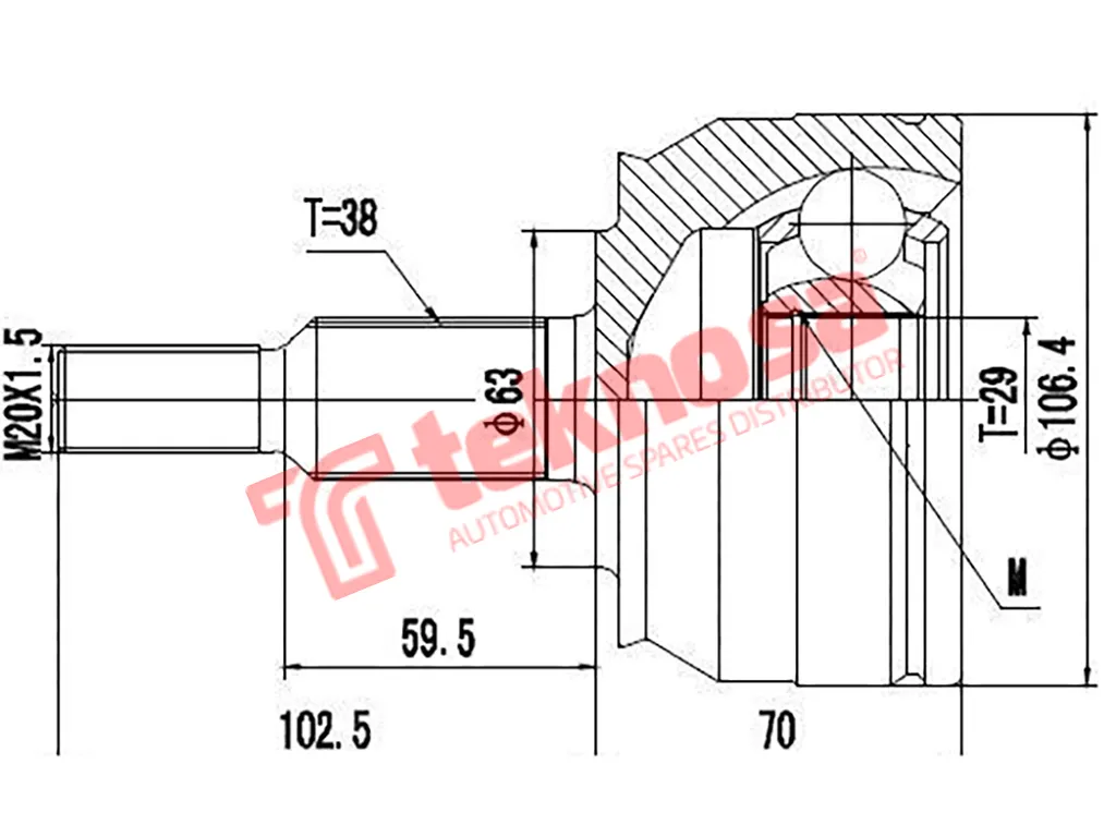 Main image of Outer Cv Joint - AD5727