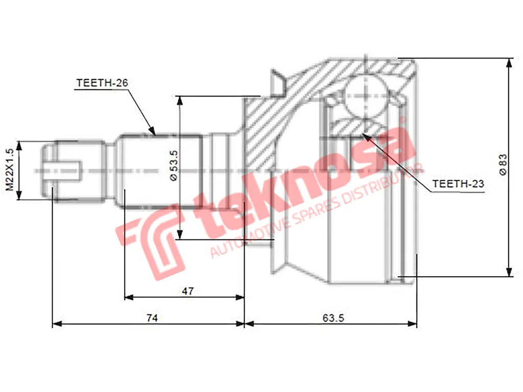 Main image of Outer Cv Joint - AU5710
