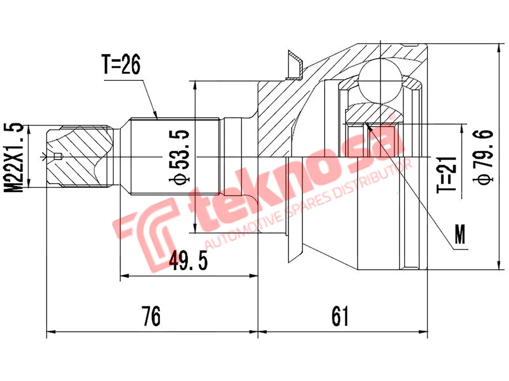 Main image of Outer Cv Joint - AU5711