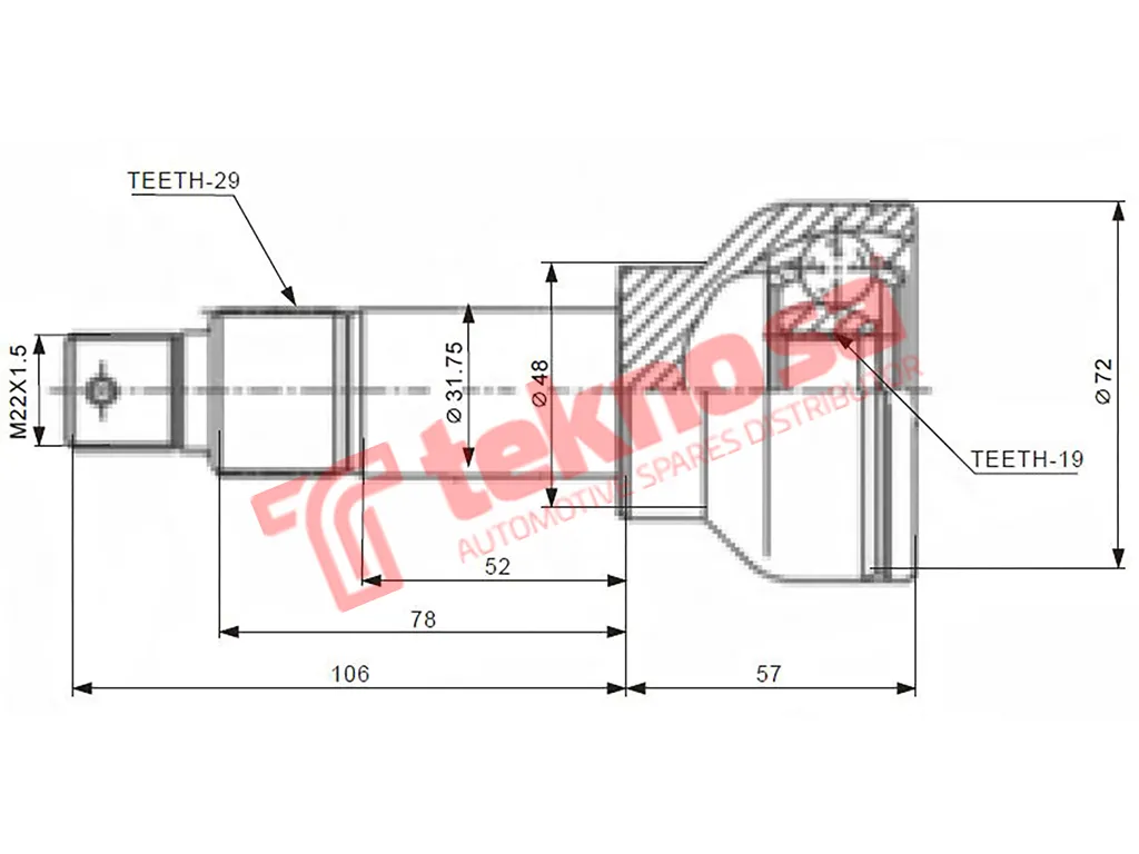 Main image of Outer Cv Joint - AU5913