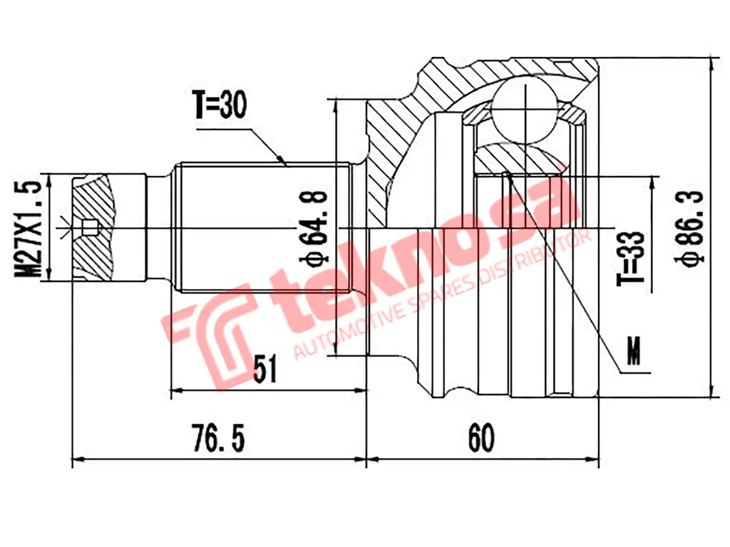 Main image of Outer Cv Joint - BM3001